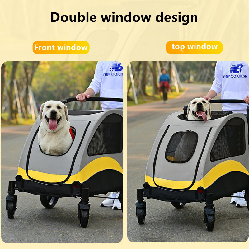 Wholesale pet supplies animal cages foldable pet cages,carriers portable pet travel large dog stroller luxury dog strollers