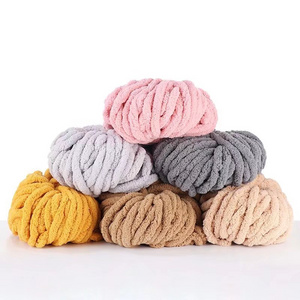 Dimuni 250g 2cm Hand Knitting Crochet Bulky Thick Giant Fancy 100% Polyester Soft Chunky Chenille Yarn