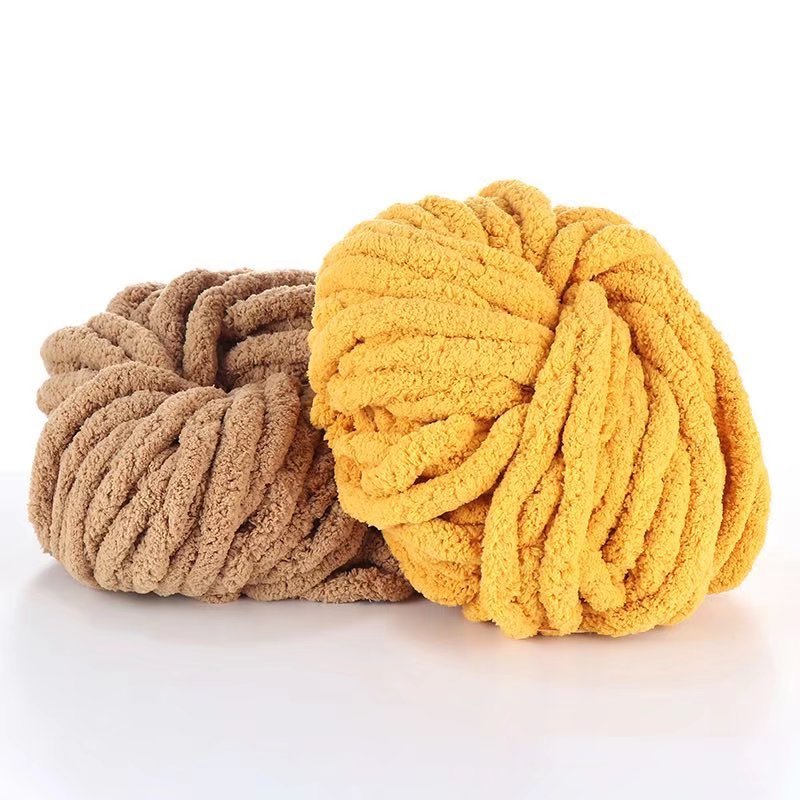 Dimuni 250g 2cm Hand Knitting Crochet Bulky Thick Giant Fancy 100% Polyester Soft Chunky Chenille Yarn