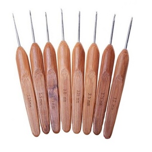 Dimuni 10pcs per set High Quality Knitting Needles Wood Crochet Hook