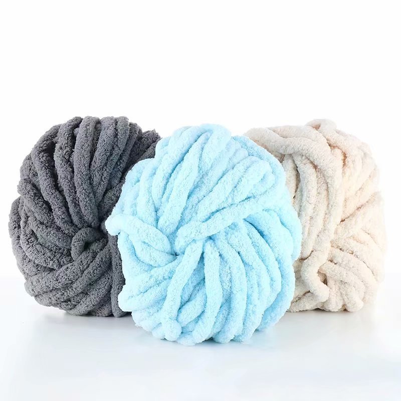 Dimuni 250g 2cm Hand Knitting Crochet Bulky Thick Giant Fancy 100% Polyester Soft Chunky Chenille Yarn