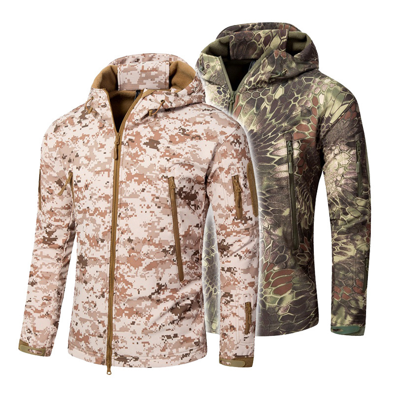 Customized camo Hoodie printing outdoor keep warm waterfowl hunting jacket Hunting camo jacket