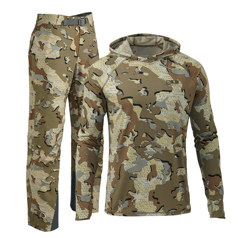 Wholesale custom men's shirt camouflage outdoor jacket warm quick dry hunting suit