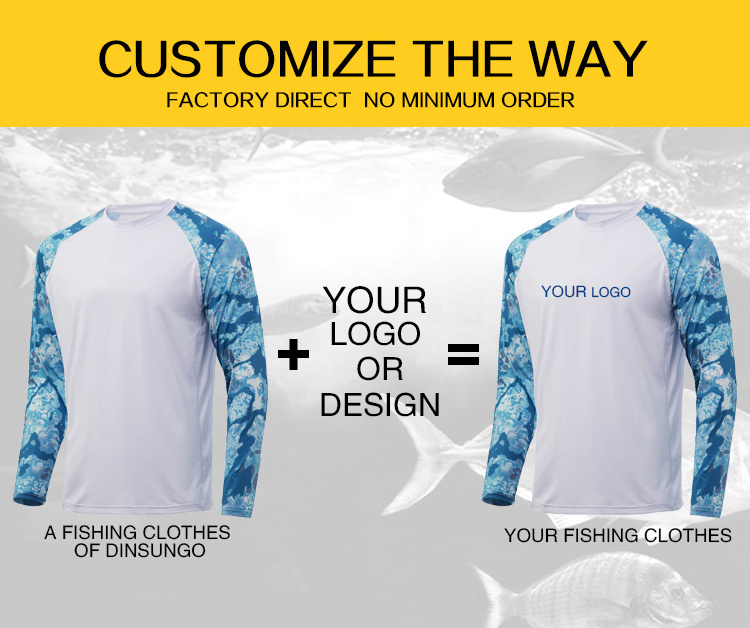 Custom Fishing Wear Beach shorts UPF50+ Moisture Wicking Mens Hoody Long Sleeve Fishing T Shirts Camo Fishing Shirts