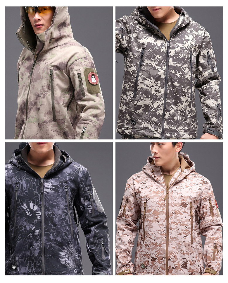 Customized camo Hoodie printing outdoor keep warm waterfowl hunting jacket Hunting camo jacket