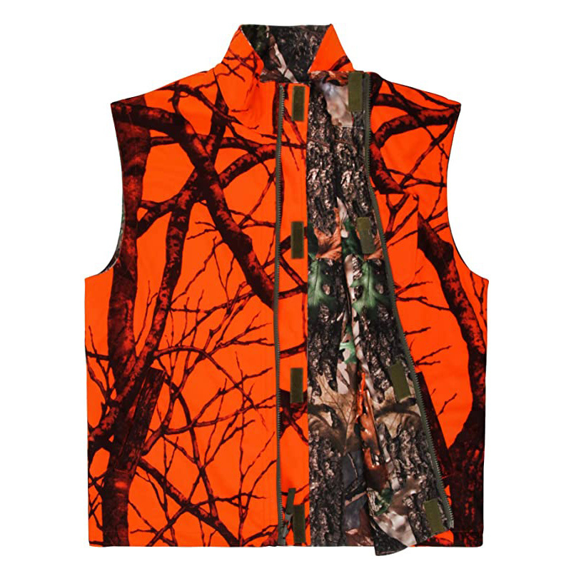 Custom double-sided wear Green Woodland camo Orange camo hunting vest Orange vest