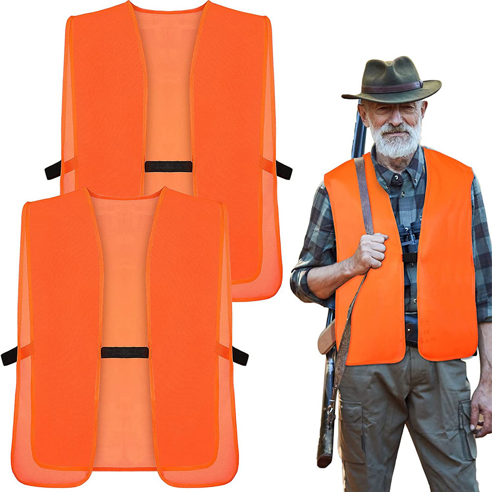 Upland Hunting Vest Blaze Orange And Tan Briar Proof Game Outdoor Hat for Cold Weather