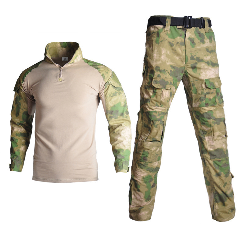 Wholesale  Men's T-shirt Outdoor Sports Combat uniform polyester t shirt Quick Dry Summer Camo T shirt