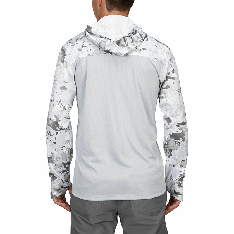 Custom Fishing Wear Beach shorts UPF50+ Moisture Wicking Mens Hoody Long Sleeve Fishing T Shirts Camo Fishing Shirts