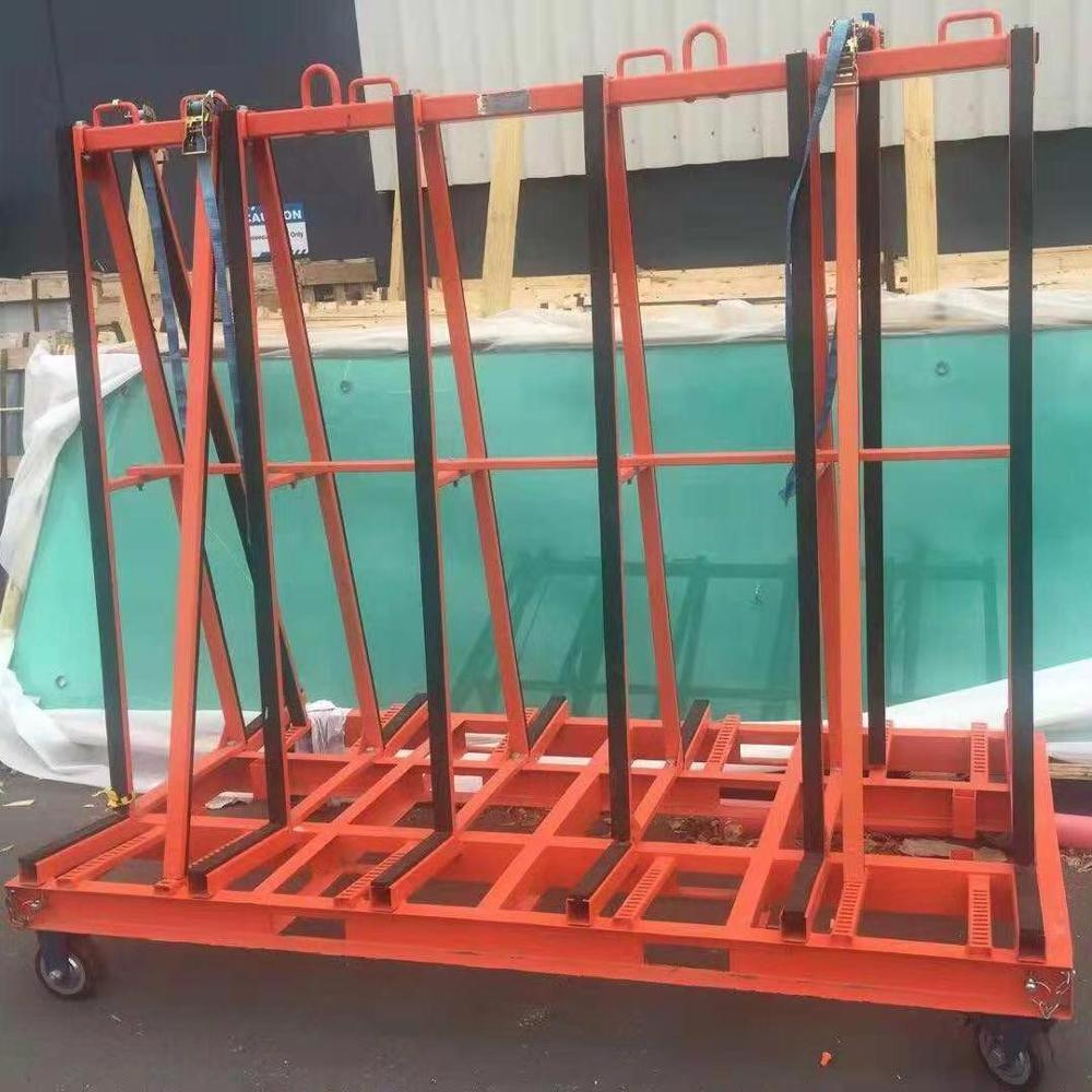 Glass Trolley for  Glass Transport  Detachable Movable  A Shape Glass Rack   Factory  Price