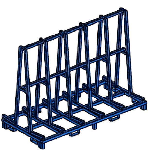 Glass Trolley for  Glass Transport  Detachable Movable  A Shape Glass Rack   Factory  Price