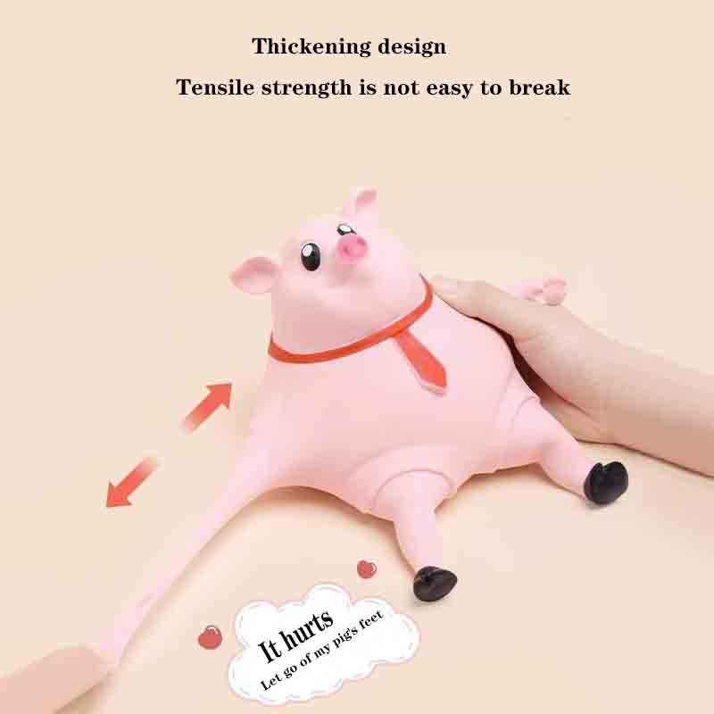 Factory wholesale office Pink rubber pressure relief pig animal doll Cute funny creative space sand soft toy