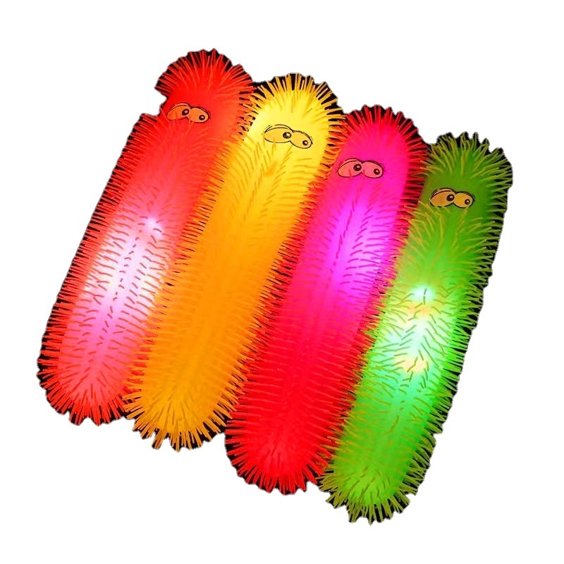 Wholesale 33cm Anti Stress Tpr Squeeze Novelty Toys Kids Soft Caterpillar Big Size Puffer Ball Toy  Squeeze Toys puffer Ball