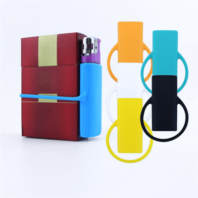 New Silicone Lighter Cover Portable Protective Cover Lighter Cigarette Case Integrated Lighter Bag Smoking Accessories For Men