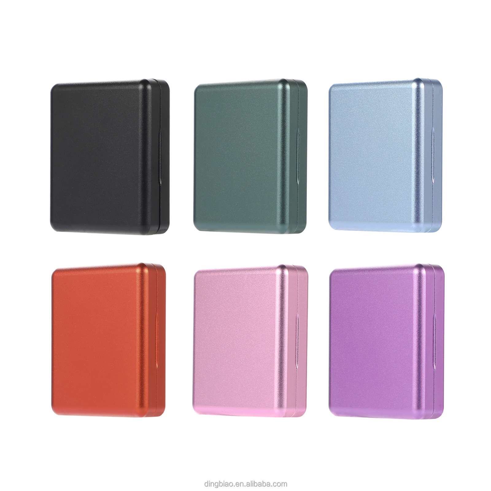 Magnetic Flip Cover Mini Aluminum Alloy Material Box 10pcs Short Cigarettes Holder Mental Case