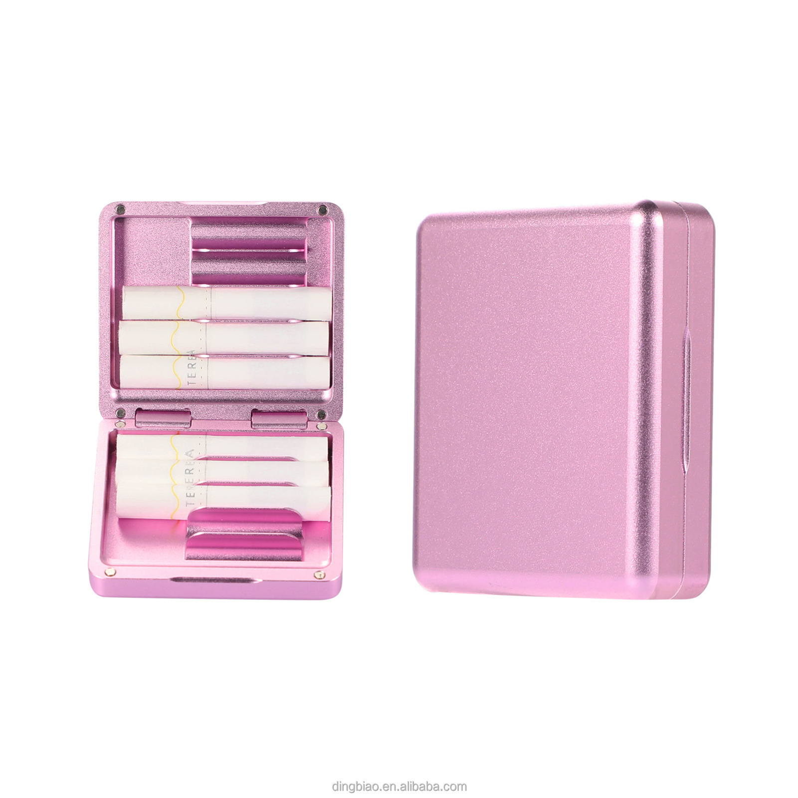 Magnetic Flip Cover Mini Aluminum Alloy Material Box 10pcs Short Cigarettes Holder Mental Case