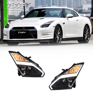 Car Headlights Headlamp Assembly Modified LED DRL Head Lamp Head Light For Nissan GTR 2007-2014