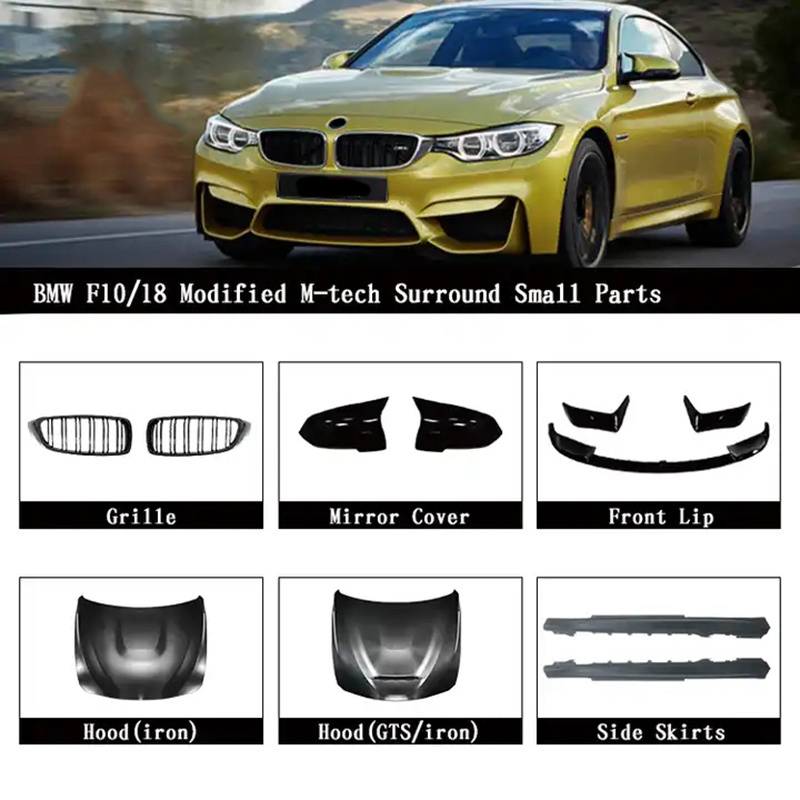 Car Modified M4 Style Body Kit For BMW 4 Series F32 F36 2014-2017 Upgrade to M4 Front Bumper Rear Bumper Side Skirt Grille Hood