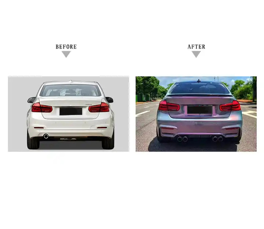 Car Modified M3 Style Side Skirts Exhaust Pipe and Hood Fender Body Kit For BMW 3 Series F30 M3 2013-2018 Bumper Body Kits