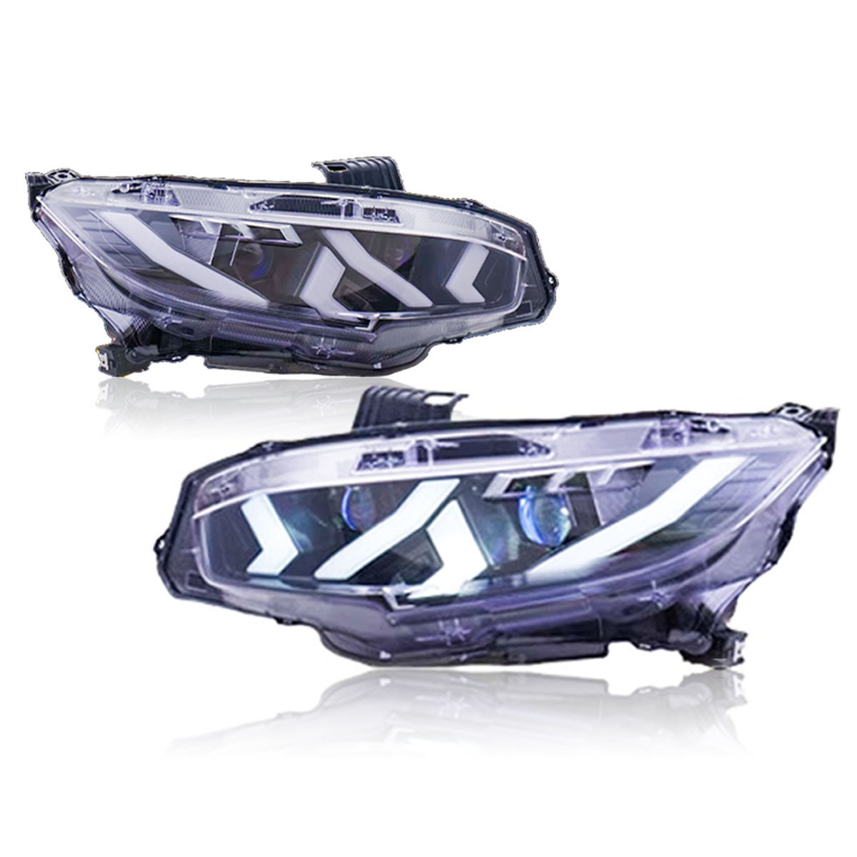 Car Full LED Headlamp Sedan with DRL Plug&Play Lamborghini Design Headlight for Honda Civic Hatchabck 2016-2020