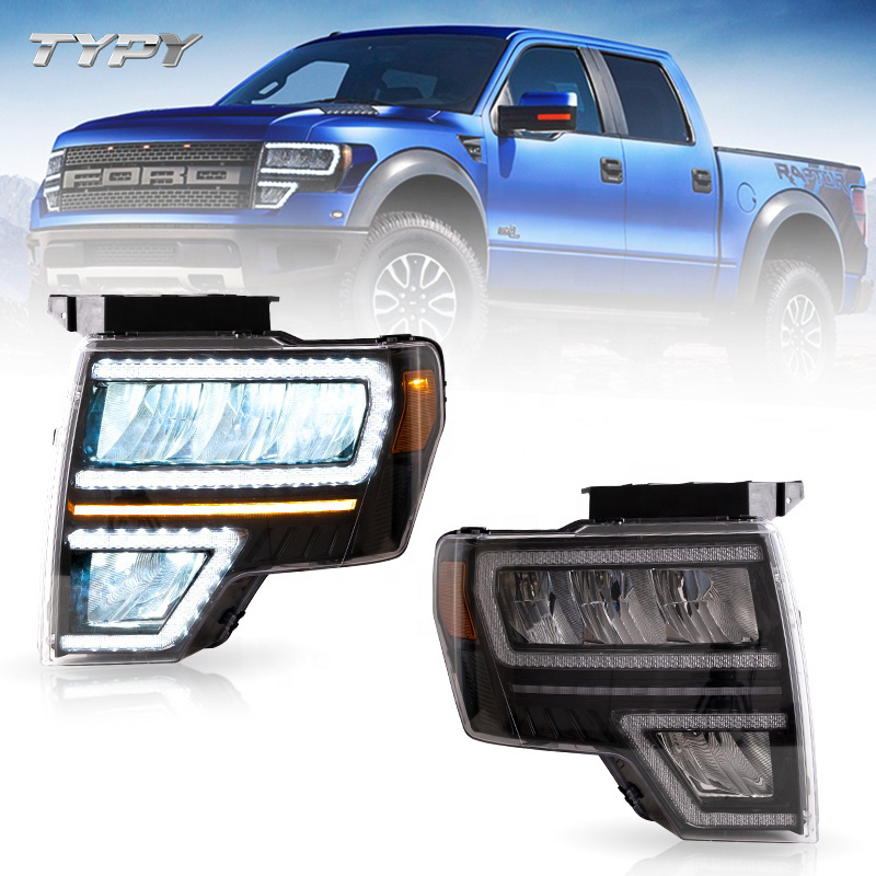 Car LED Headlights Start up Animation DRL Raptor Front Lamp For Ford F150 2009 2010 2011 2012 2013 2014