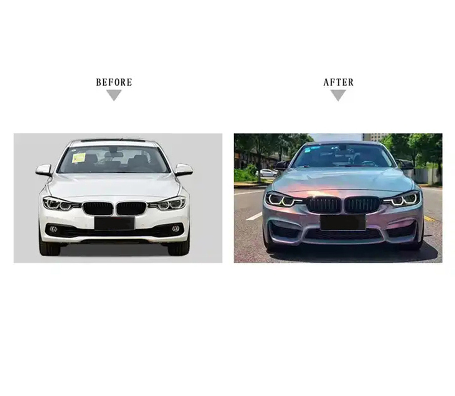 Car Modified M3 Style Side Skirts Exhaust Pipe and Hood Fender Body Kit For BMW 3 Series F30 M3 2013-2018 Bumper Body Kits