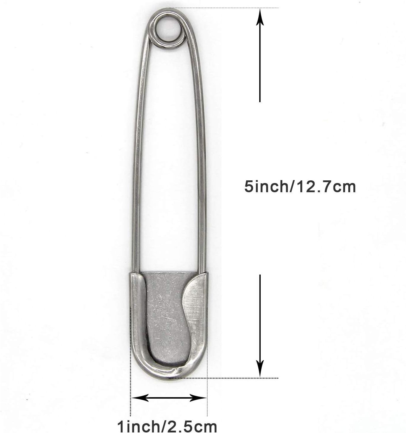 The Stainless Steel 5 Inch Large Safety Pins for for Blankets,Laundry