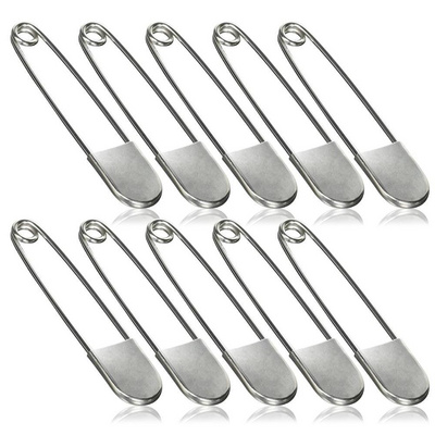 Big Safety Pins, Large Stainless Steel Safety Pins for Heavy Duty Laundry,Size 5 inch (127mm)