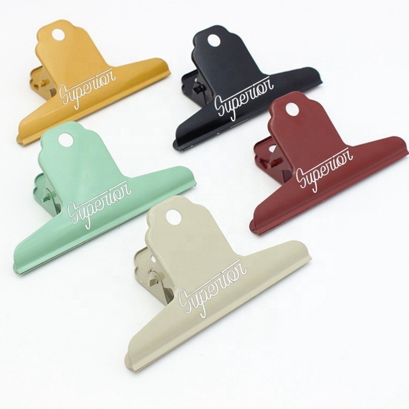 Customized 100mm Large Bulldog Clips ,Metal Paper Binder Clips for Food Bags, Drawing Board, Art & Craft Projects, Off