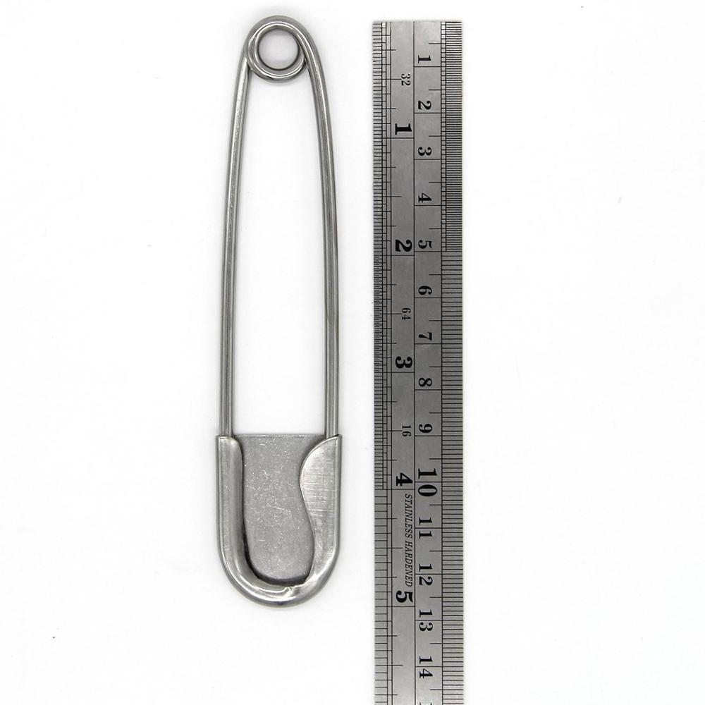 Big Safety Pins, Large Stainless Steel Safety Pins for Heavy Duty Laundry,Size 5 inch (127mm)