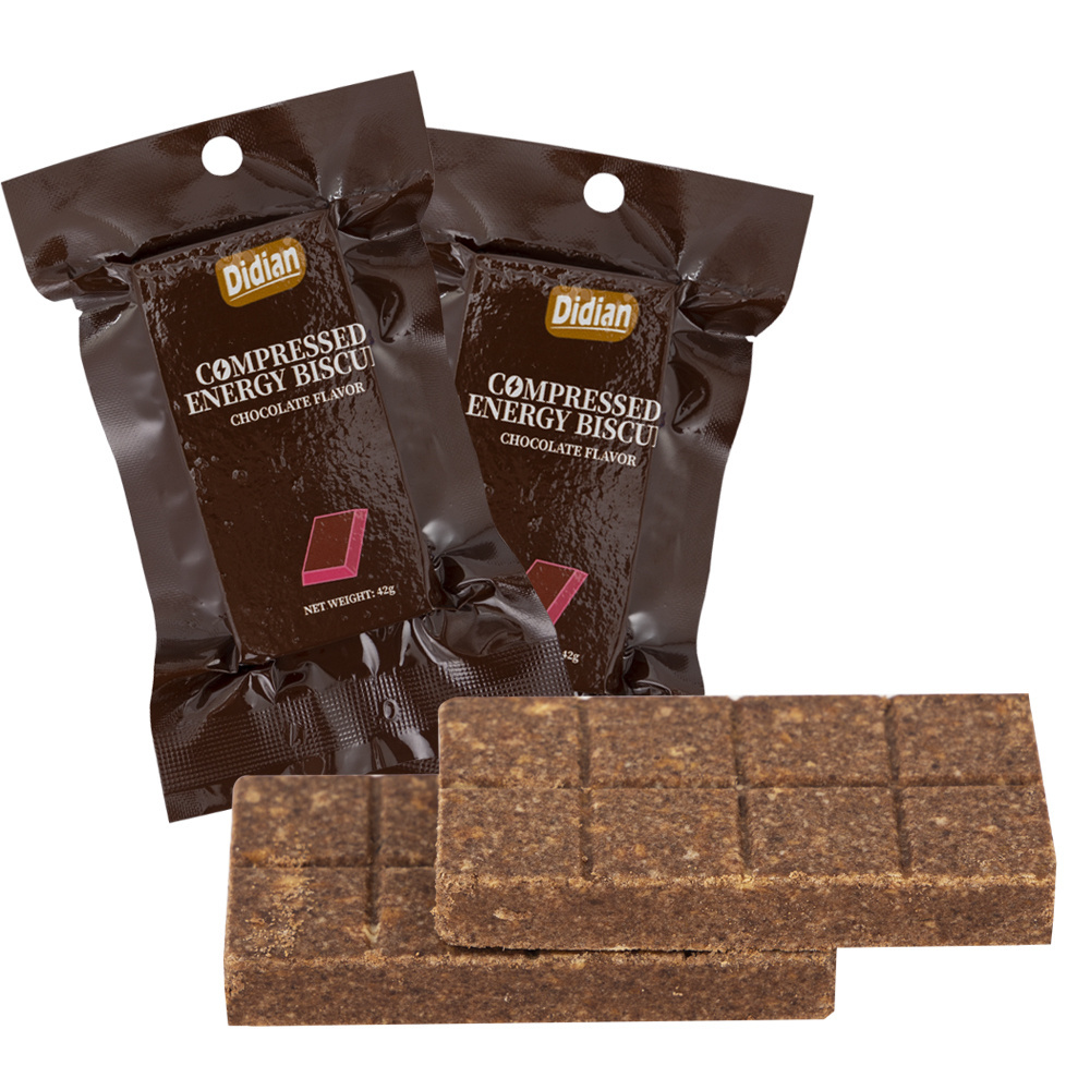 Chocolate Flavour Survival Ration Energy Supply Bag Pack High Energy Biscuits