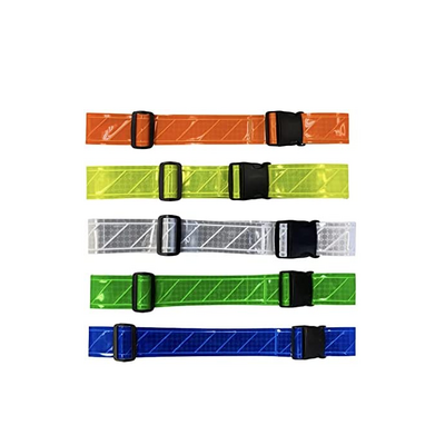 BSCIReflective PVC Belt for Running Cycling Walking Belt Adjustable PVC Reflective Waist Reflector Belt Reflective Safety Straps