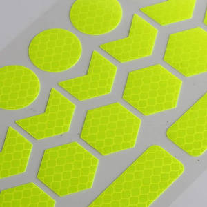 Free Sample Reflective Decals Vinyl Bicycle Sticker Self Adhesive Reflector Car/Bicycle Reflective Sticker Logo