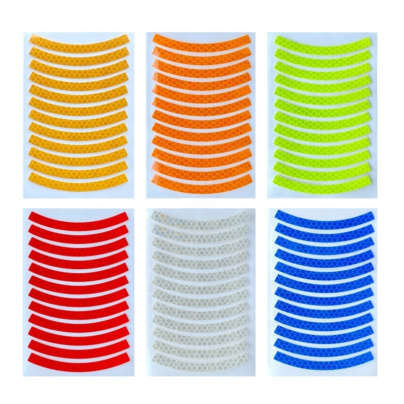 DIAMOND GRADE Custom Cut Wheel Sticker Reflective Rim Stripe Tape Reflective Car Wheel Reflective Car Decals