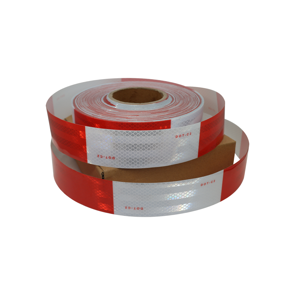 High Intensity Prismatic Conspicuity Tape Highly Visibility Red and White Reflective Tape for Trailers