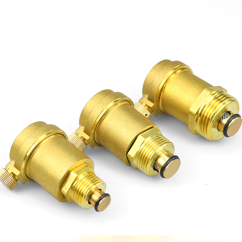 Brass Single Ball Air Valve DN15-DN25 Pressure Automatic Air Vent Valve For Floor Heating System