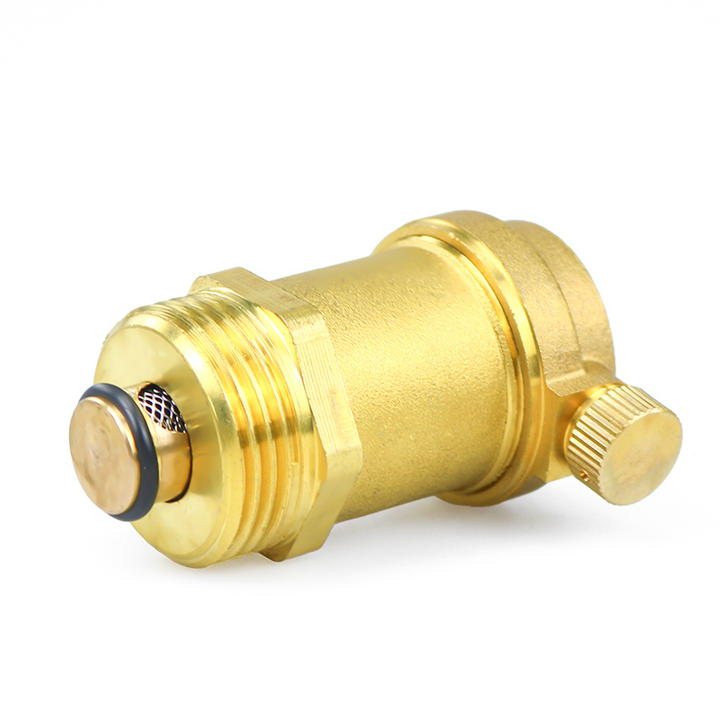 Brass Single Ball Air Valve DN15-DN25 Pressure Automatic Air Vent Valve For Floor Heating System