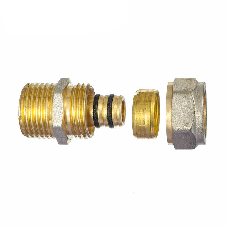 20*1/2 Male Brass Pex Pipe Fitting Gas Hose Adapt Quick Connect Brass Compression Fittings