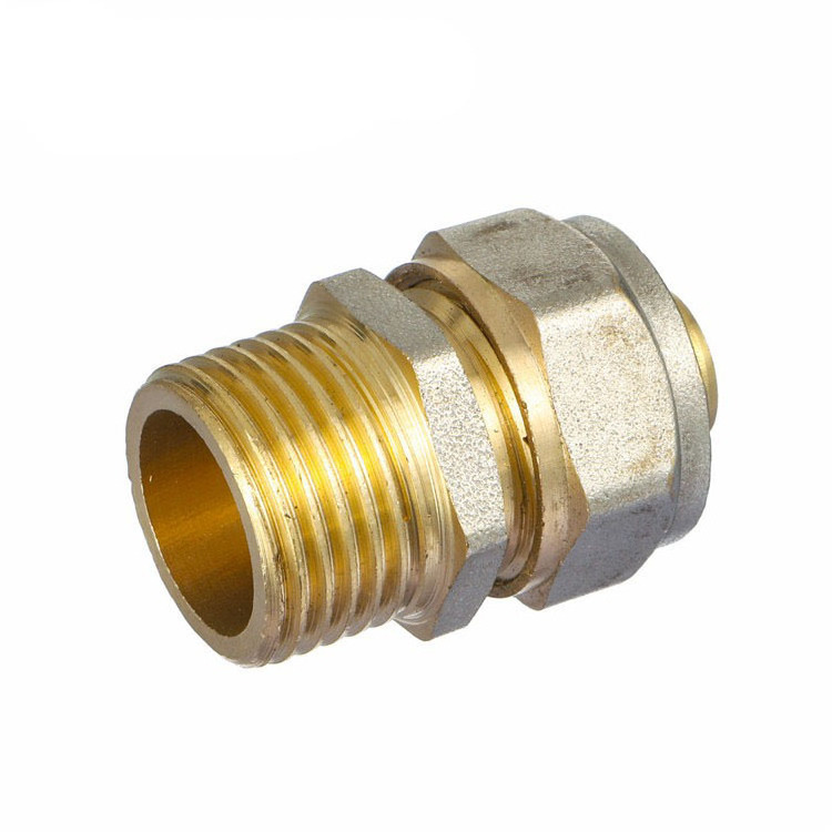 20*1/2 Male Brass Pex Pipe Fitting Gas Hose Adapt Quick Connect Brass Compression Fittings