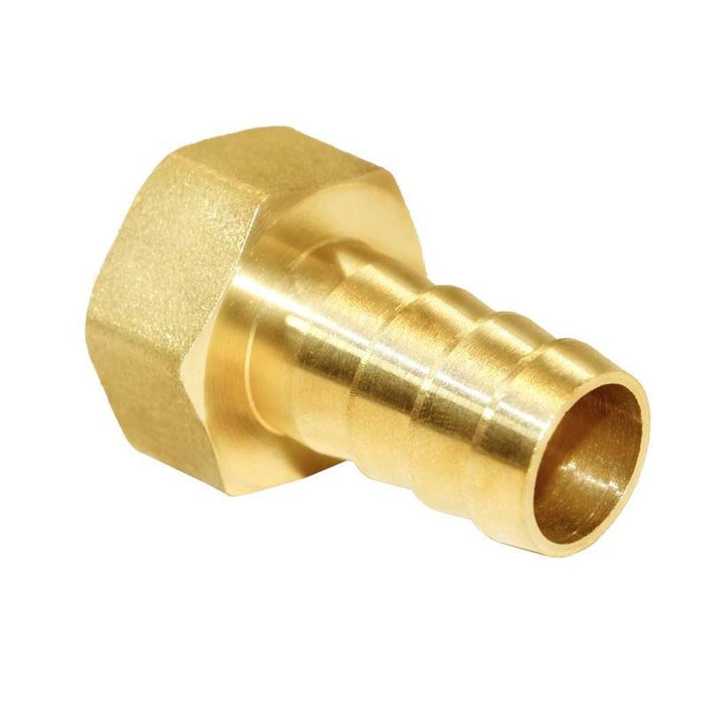 1/4 Hose Barb Tail 3/8 Female Thread Brass Hose Barb Nipple Straight Brass Connector Fitting