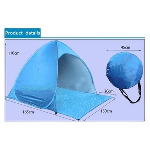 New cotton canvas Foldable and Portable Stretch Small Face Sun Shade pop up uv protected Baby Beach tent Umbrella