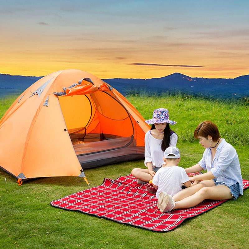 Outdoor Aluminum Frame Wild Shelter OEM 2-3 Multi Person Double-layer Camping Windproof and Rainproof Tent