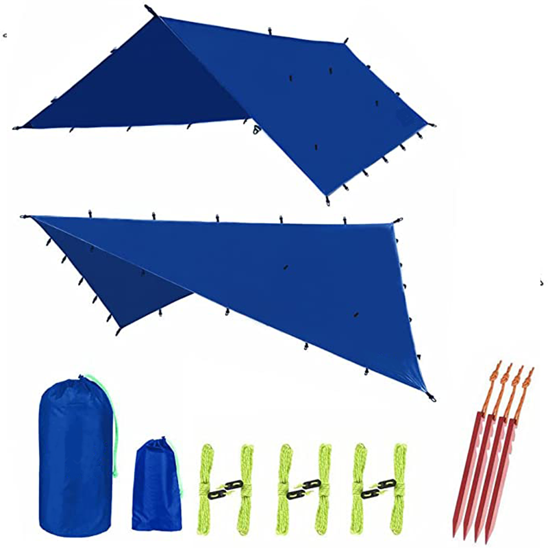 OEM Multifunctional  Printed Ultra Light Awnings Rain Polyester Oxford  Tarp Sunshade Screen Canopy Fly Tarp with PVC