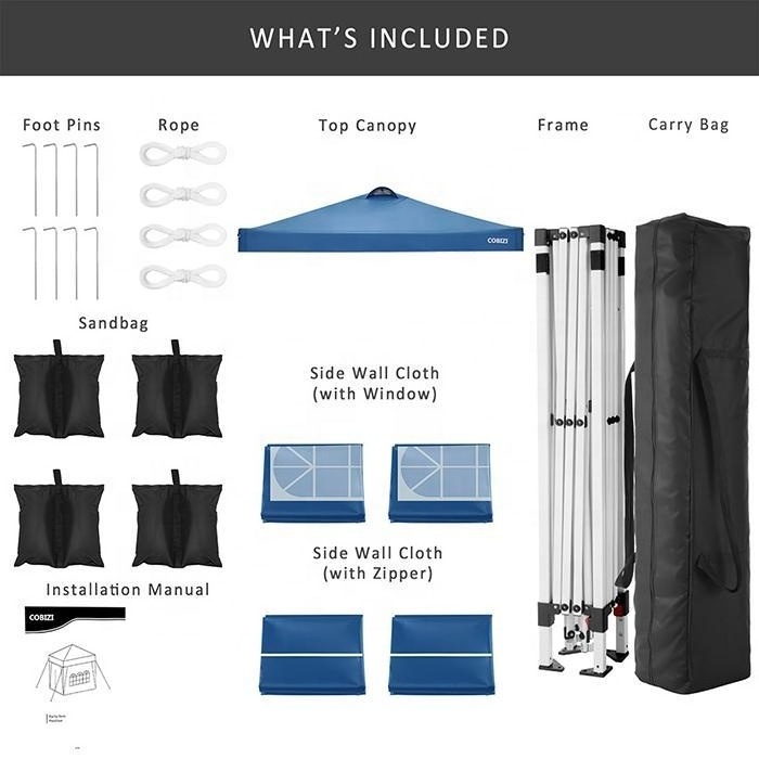 Electric aluminium glass trade show tent gazebo with frame