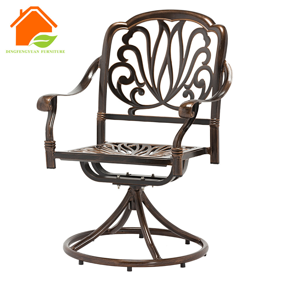 Leisure Patio Outdoor Base Swivel Chair With Pattern