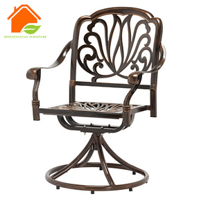 Leisure Patio Outdoor Base Swivel Chair With Pattern