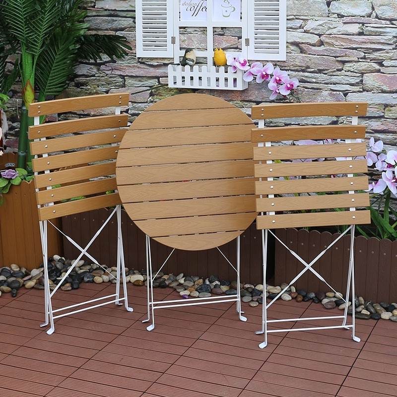 Outdoor bistro  camping furniture Metal foldable bistro table and chair set