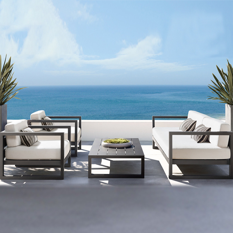 Hotel Furniture Luxury Sofa Aluminum Modern Garden Sofa Set Outdoor Furniture