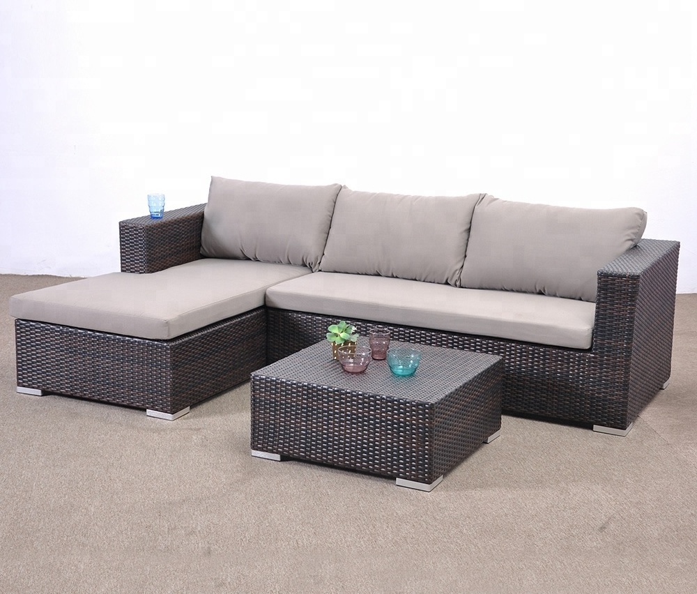 Outdoor Patio Furniture Garden Rattan Wicker Modular Sectional Sofa Set Modern Furniture