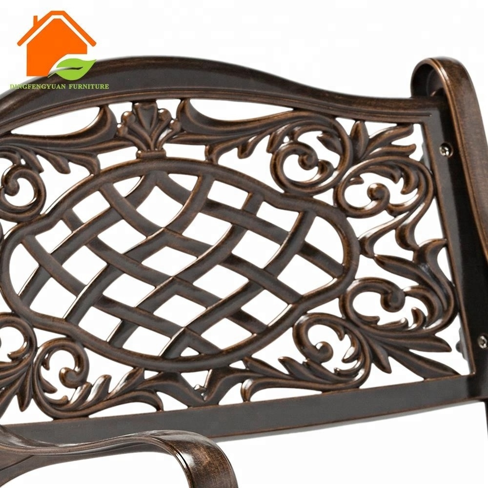 Wholesale Discount Bistro  Garden Bistro Dining Set Chair Outdoor Balcony Promotion Cast Aluminum Restaurant Park Chair